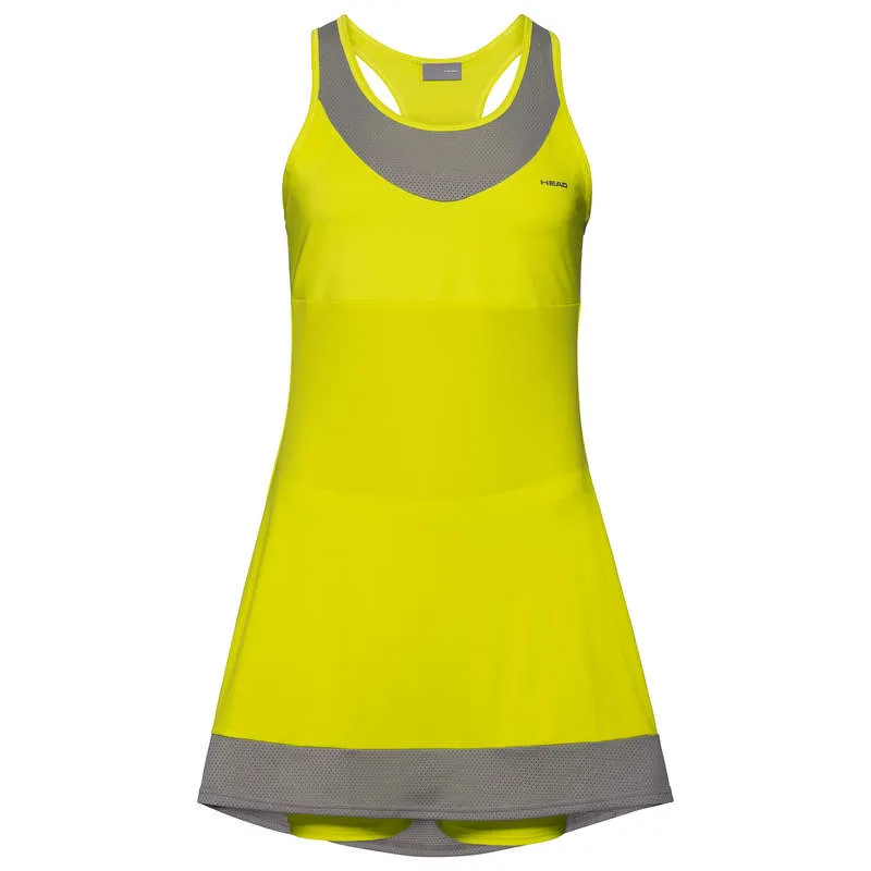 head-demi-dress-w-yellow-grey-1 Head Demi Dress W - yellow/grey