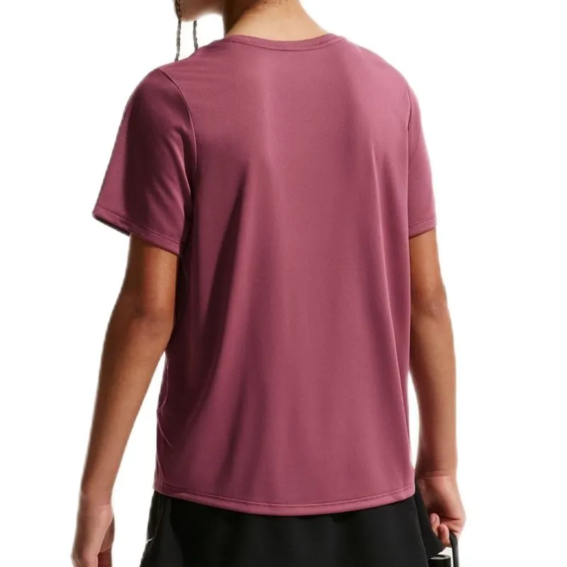 Nike Girls Dri-FIT Short-Sleeve - pink smoke/white