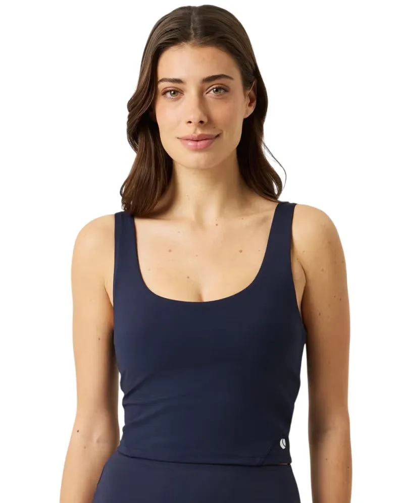 Women's top Björn Borg Ace 2 in 1 Cropped - night sky - Blue