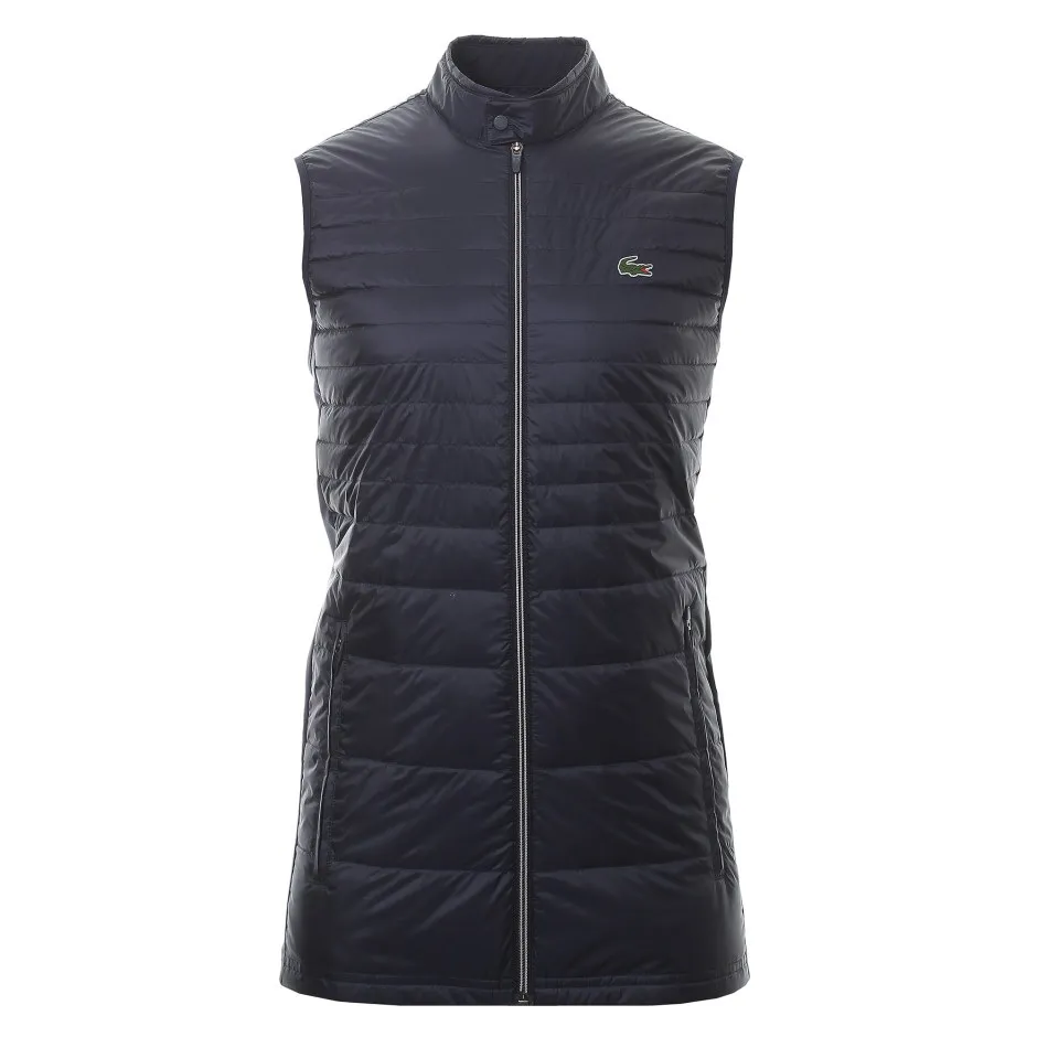 Lacoste Men's SPORT Lightweight Water-Resistant Quilted Vest - navy blue