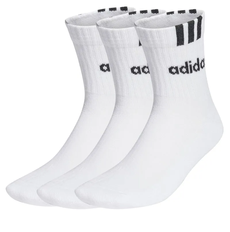 Adidas 3-Stripes Linear Half Crew Cushioned 3P