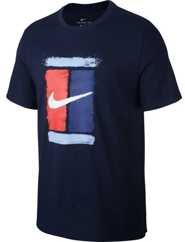 Nike Court M Tee Court - obsidian