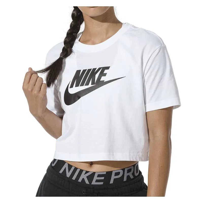 Nike Sportswear Essential Crop Icon W - white/black