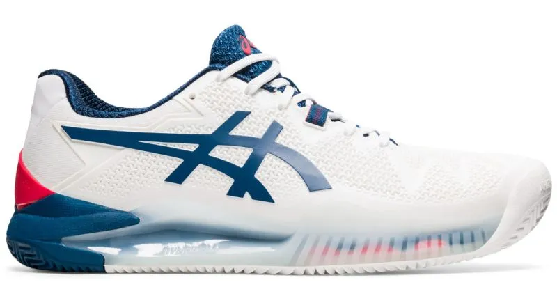Asics Gel-Resolution 8 Clay - white/mako blue Asics Gel-Resolution 8 Clay - white/mako blue