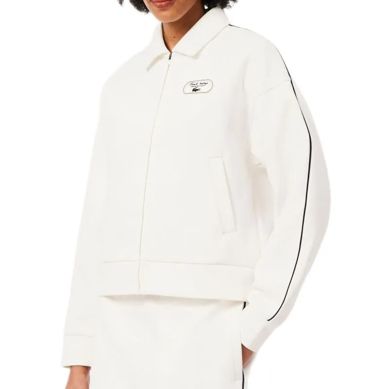 Lacoste Tennis Heritage Zipped Badge Accent - white/navy blue