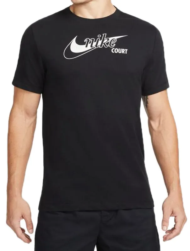 Nike Court Dri-Fit Swoosh Men's Tennis T-Shirt - black
