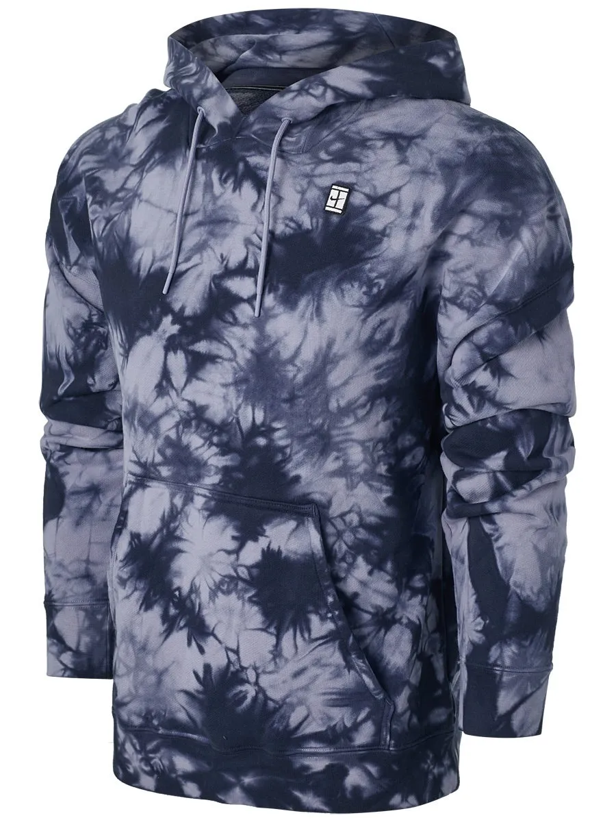Nike Court Fleece Hoodie Heritage Dye M - indigo haze/white Nike Court Fleece Hoodie Heritage Dye M - indigo haze/white