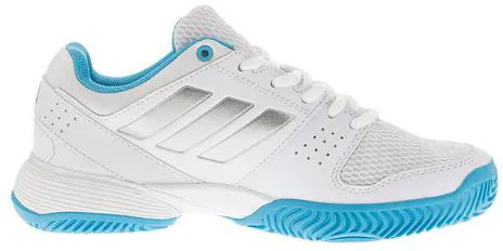 Adidas Barricade Club xJ - ftwr white/silver metallic/samba blue