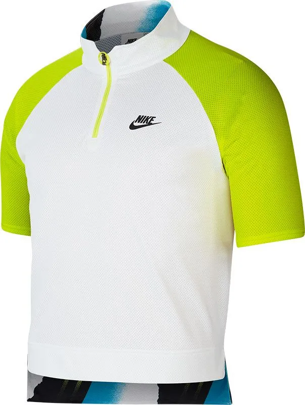Nike Court Slam Polo NY - white/hot lime/neo teal/black