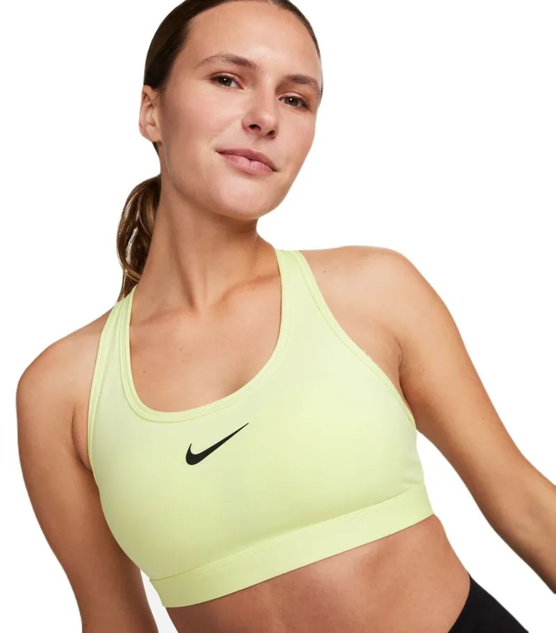 Nike Swoosh Medium Support Non-Padded Sports - luminous green/black