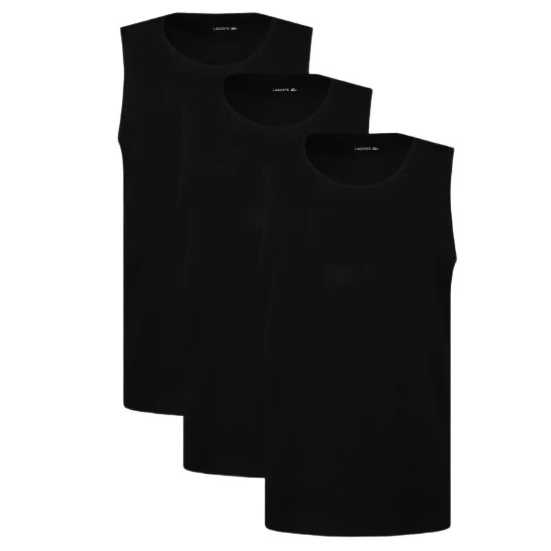 Lacoste Undershirts 3p - black Lacoste Undershirts 3p - black