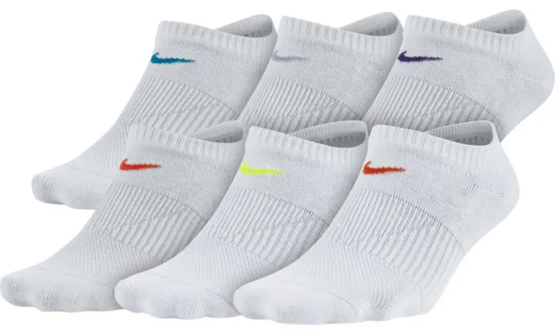 Nike Women's Performance Lightweight No Show - 6 par/white