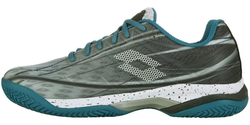 Lotto Mirage 300 Clay - silver metal 2/all white/mosaic blue