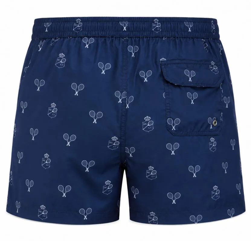 Monte-Carlo Country Club MCCC Crossed Rackets Boxer - navy