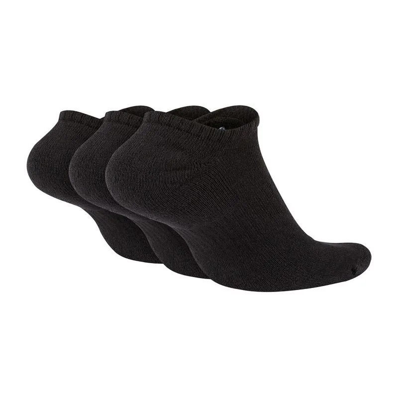 Nike Everyday Cotton Cushioned No Show - 3 pary/black/white