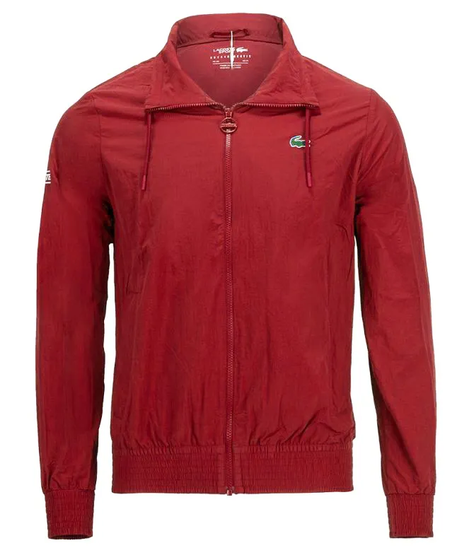 Lacoste Men's Sport Novak Djokovic Lightweight Zip Jacket - red