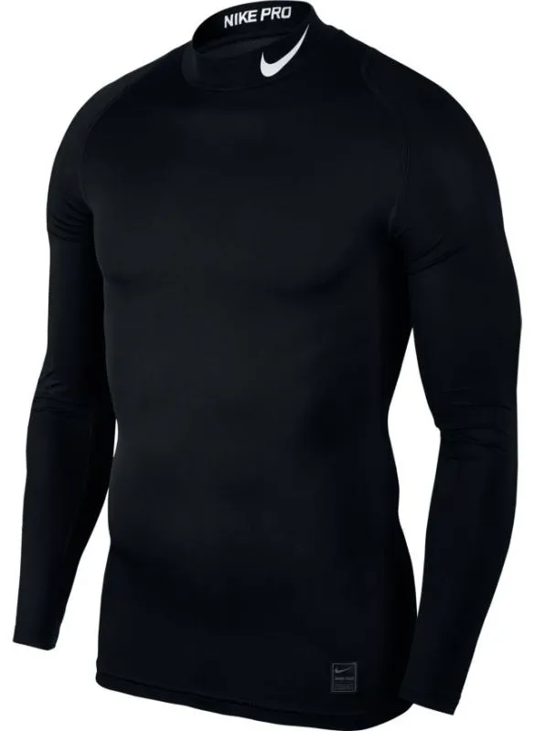 nike-pro-ls-comp-top-mock-black-white-1 Nike Pro LS Comp Top Mock - black/white
