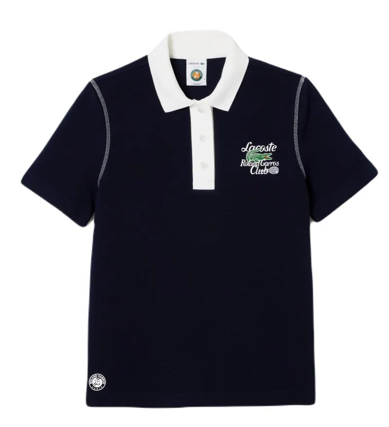 PF6067_HHW_24 Lacoste Sport Roland Garros Edition Cotton Pique - navy blue/white