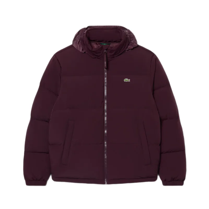 Lacoste Water-Repellent Hooded Down - oxalis