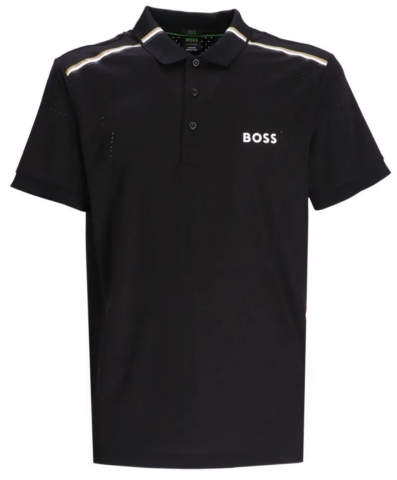 BOSS x Matteo Berrettini Patteo MB Slim Fit Polo Shirt - black BOSS x Matteo Berrettini Patteo MB Slim Fit Polo Shirt - black