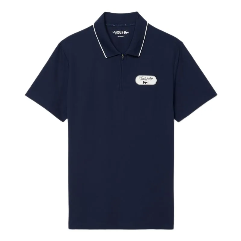Lacoste Ultra Dry Badge Accent Tennis Heritage - navy blue/white