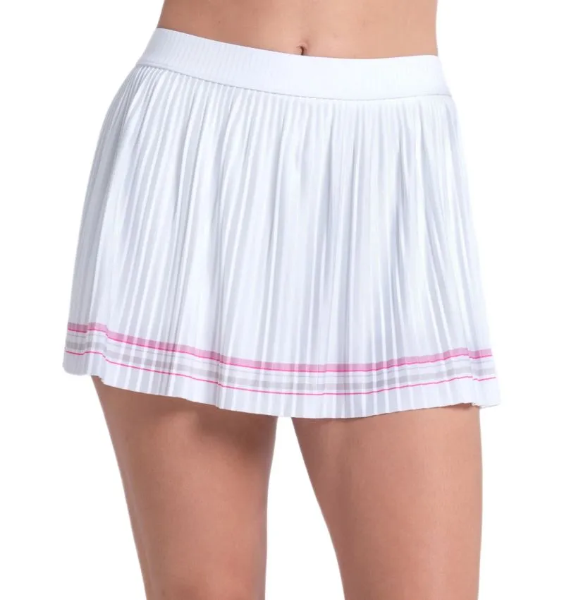 Lucky in Love Woven Strokes Pleated - white