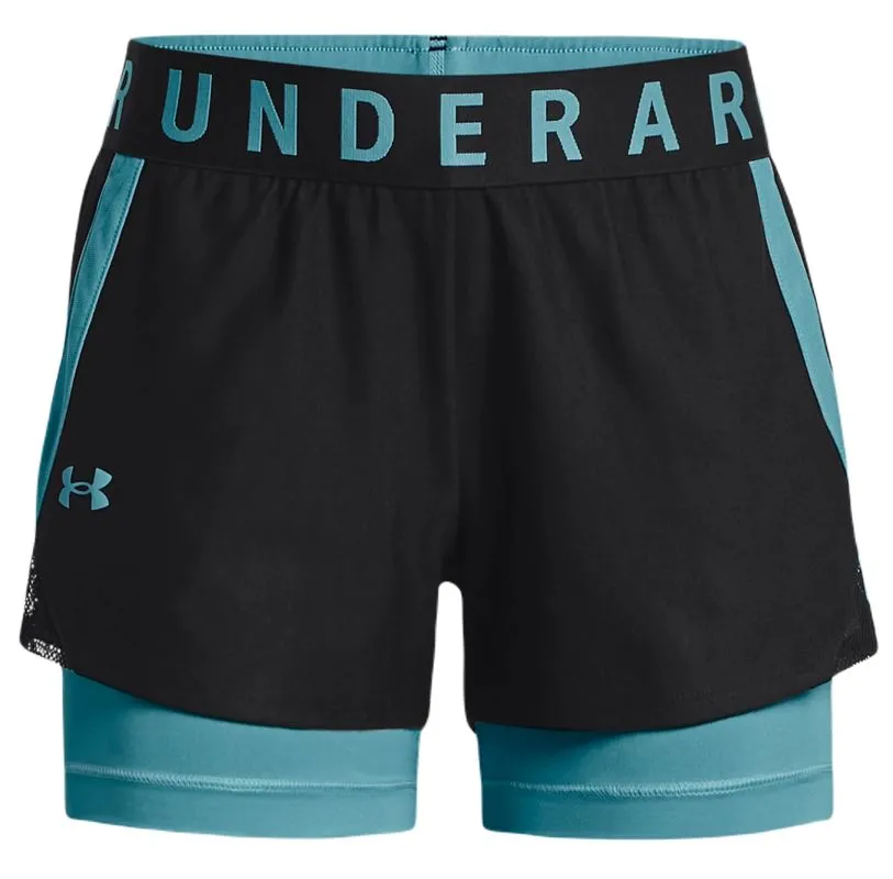 Under Armour Play Up 2in1 Shorts - black/glacier blue