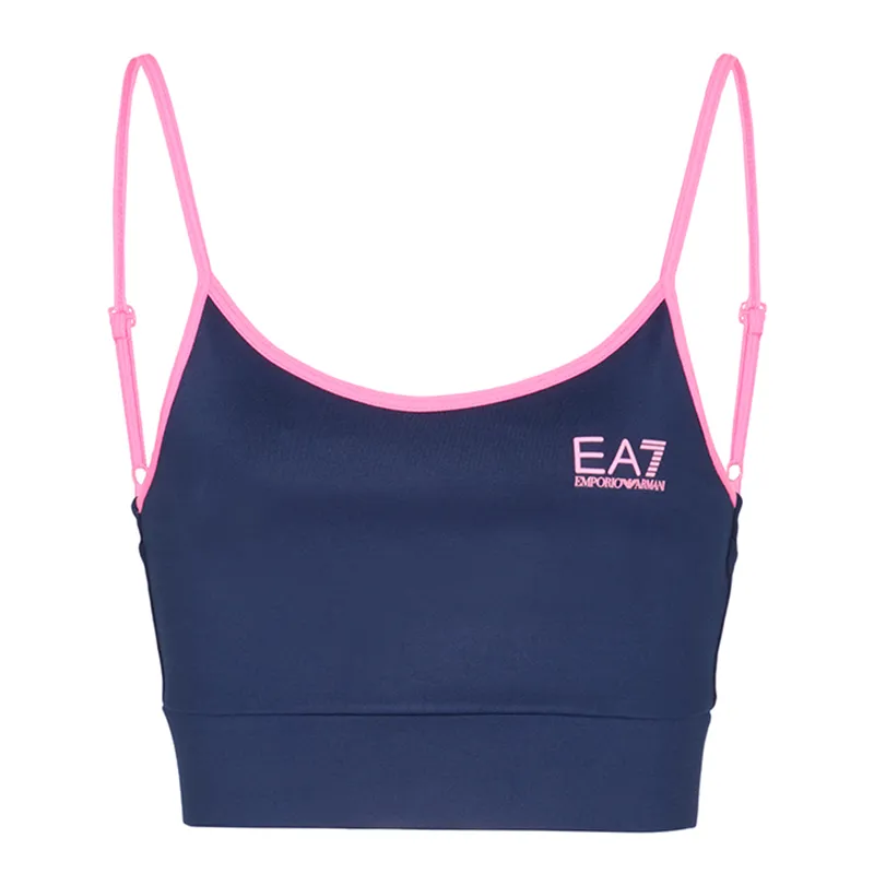 EA7 Woman Jersey Sport Bra - navy blue