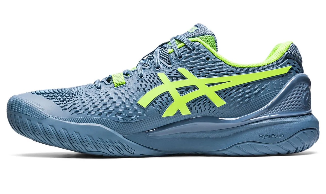 Asics Gel-Resolution 9 - steel blue/hazard green