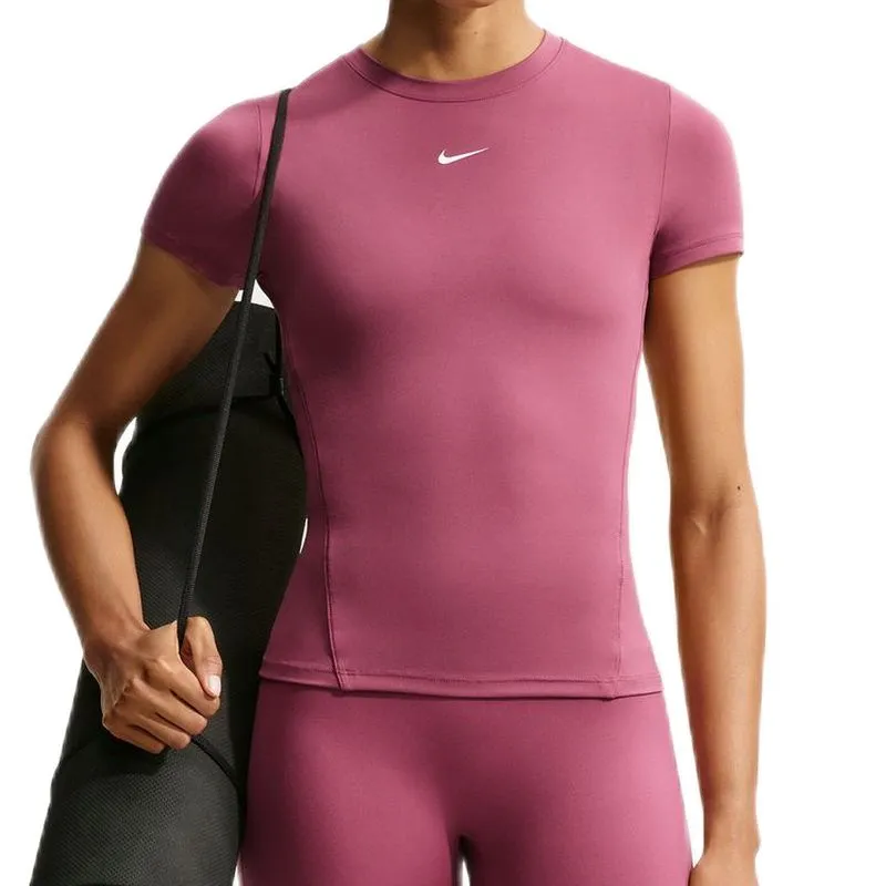 Nike One Fitted Short Sleeve - pink smoke/white