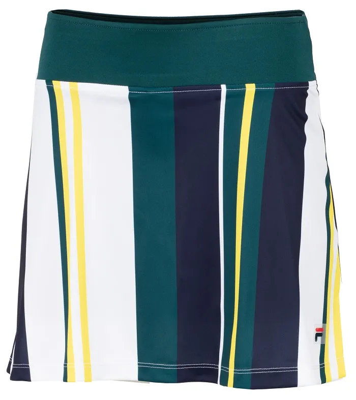 Fila Skort Elliot - white/deep teal stripe