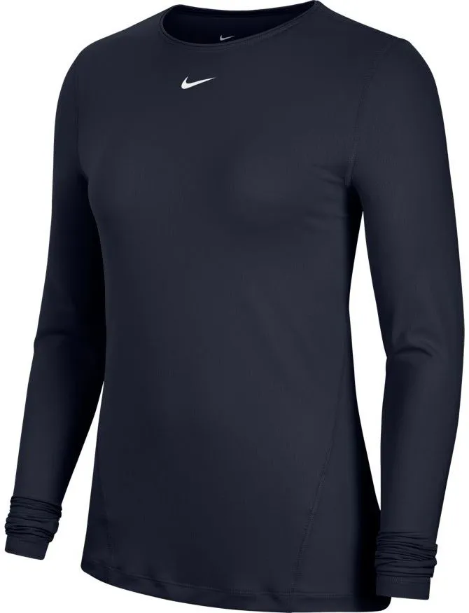 Nike Pro Top LS All Over Mesh W - obsidian/white