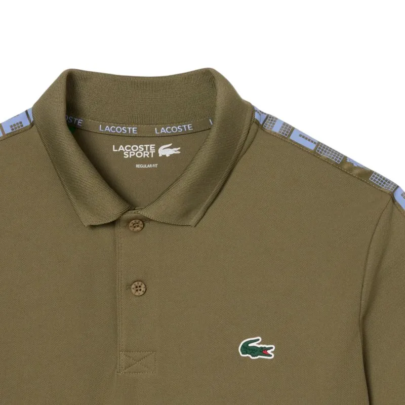 Lacoste Ultra Dry Branded Stripe Tennis - khaki green