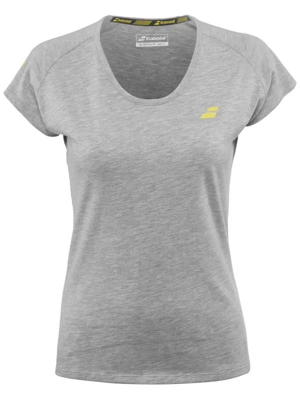 babolat-core-babolat-tee-women-lunar-rock-heather-1 Babolat Core Babolat Tee Women - lunar rock heather