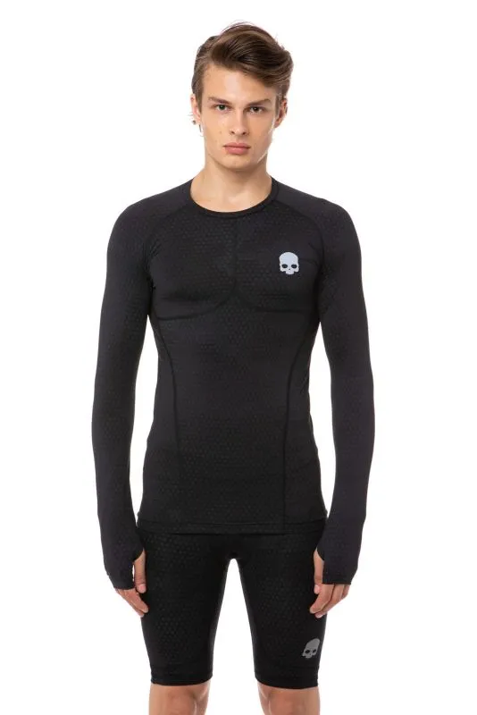Hydrogen Printed Second Skin Tee LS Man - black