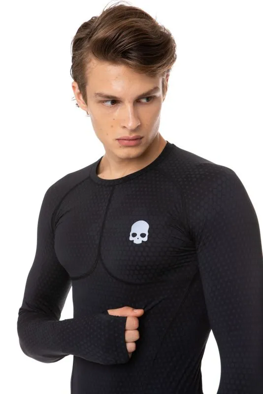 hydrogen-printed-second-skin-tee-ls-man-black-4 Hydrogen Printed Second Skin Tee LS Man - black