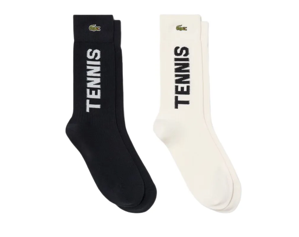 Lacoste Ribbed 2P - white/black/white
