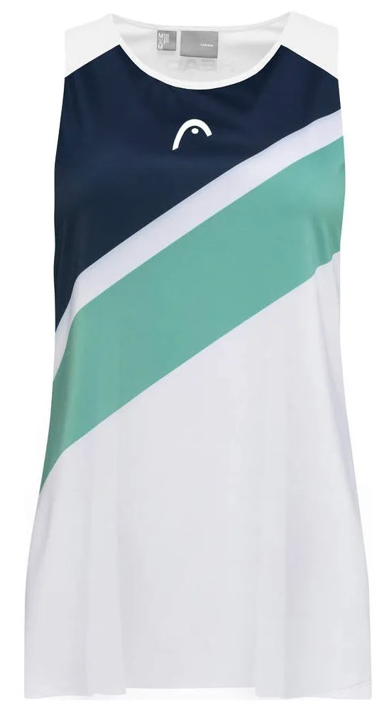 Head Agility Tank Top G - print perf/nile green