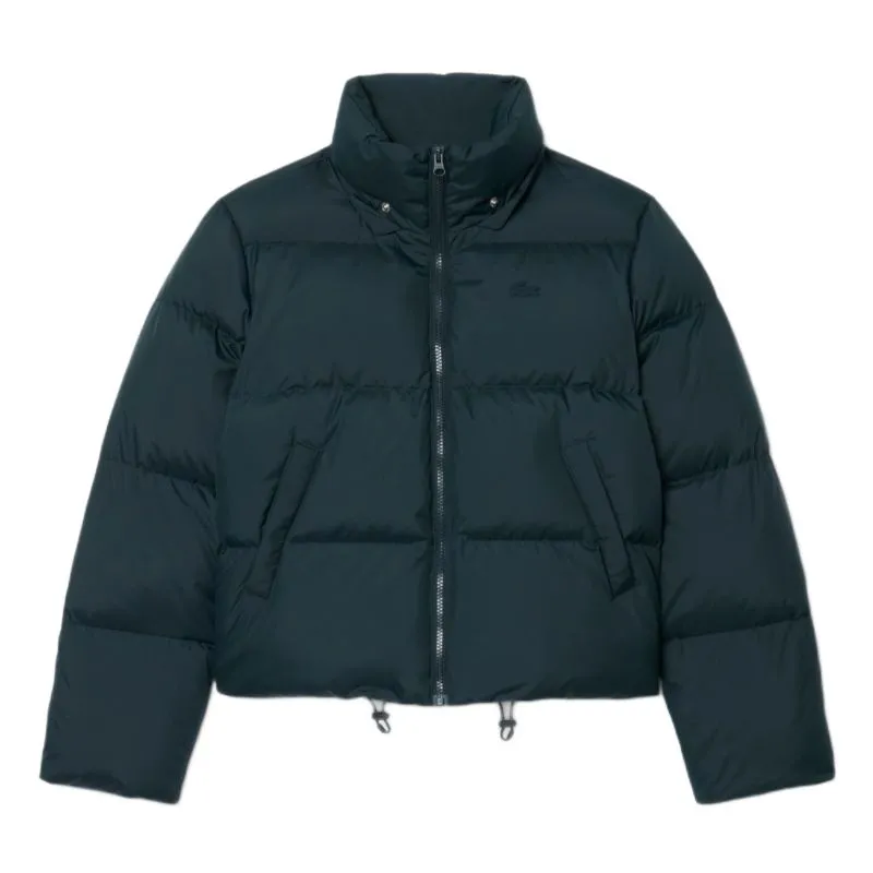 Lacoste Water-Repellent Hooded Down - dark varech