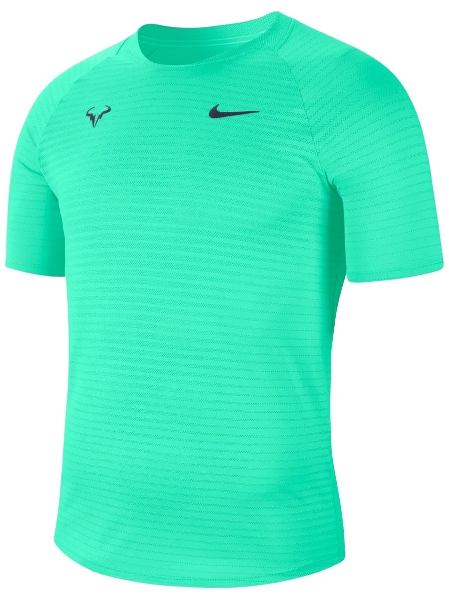 Nike Court Rafa Aeroreact Top SS Slam - green glow/thunder slam