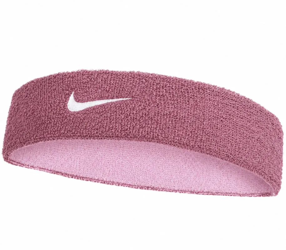 Nike Swoosh Reversible Headband - pink smoke/pink rise/white