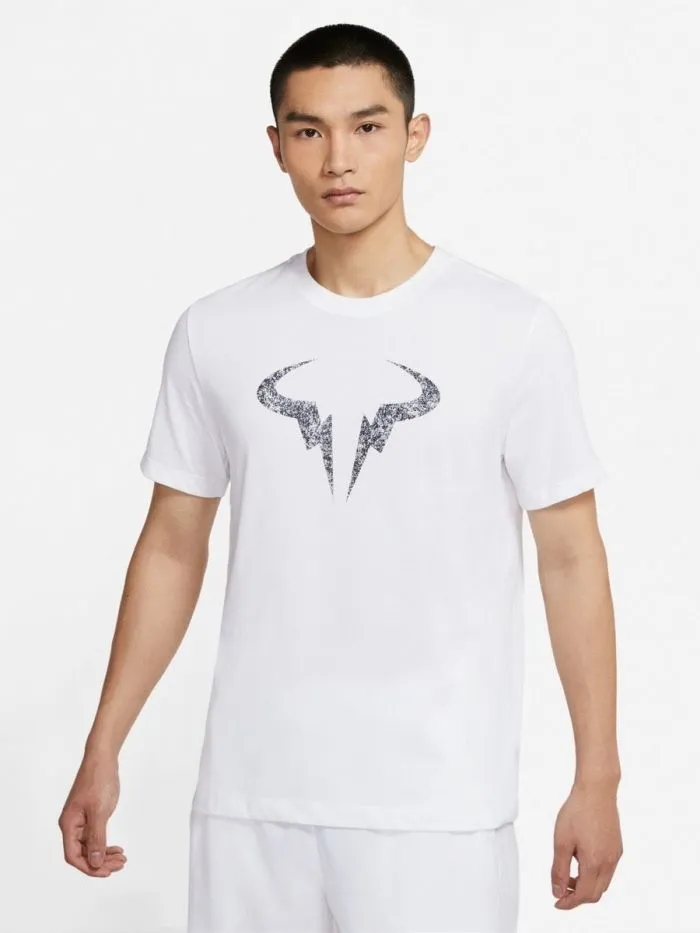 Nike Court Dri-Fit Tee Rafa Clay - white/obsidian