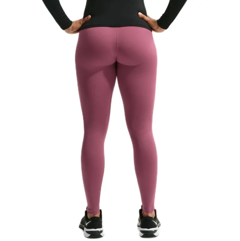 Nike One Seamless Front High Waisted Full Length - pink smoke/white